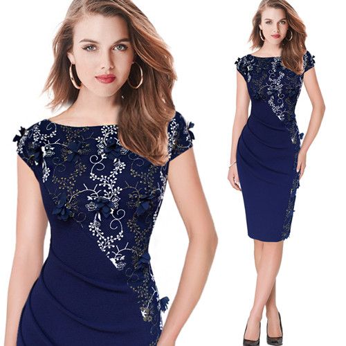 estido Casual Elegante Bordado Especial Mulheres Fina Vfema