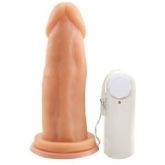 PRÓTESE COM VIBRO E VENTOSA 16 X 4,7CM ÊXTASE