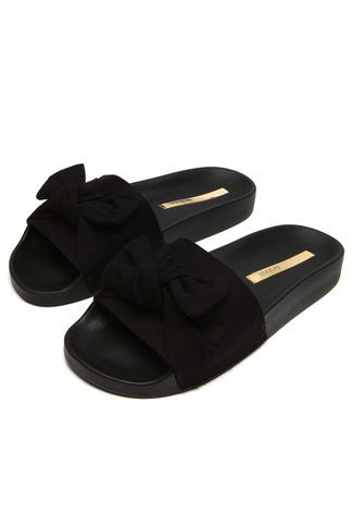 Chinelo Slide Moleca Nó Preto