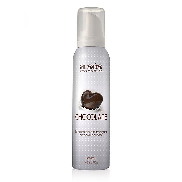 Mousse Corporal Aerossol Beijável Chocolate - 166ml/90g