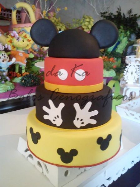 Bolo cenográfico do Mickey