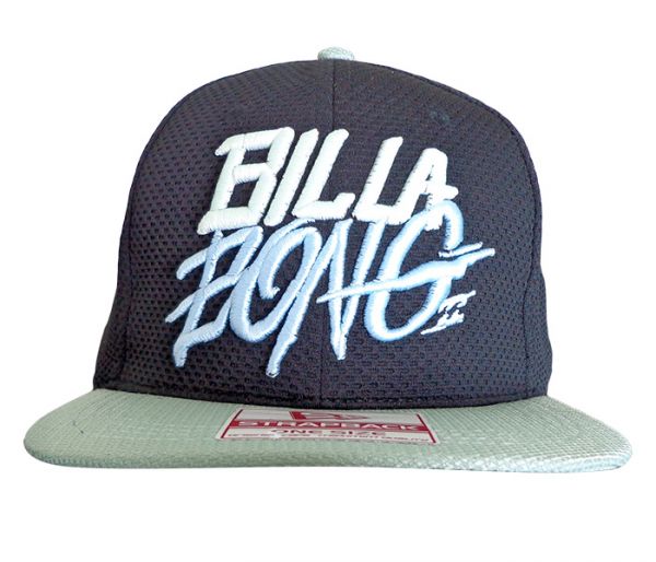 Boné Aba Reta Billabong Preto e Verde Água 80