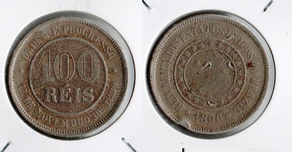 040-2 - 100 Réis 1896 - Tiragem 3.390,000