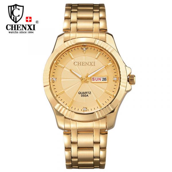 Relogio Feminino De Pulso Mecanico Dourado Aço Inoxidavel