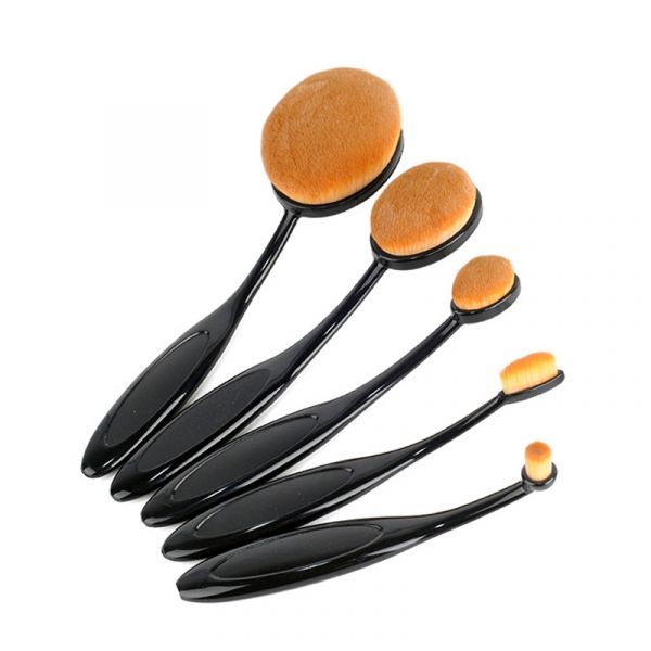 Mileegirl 1/5 pcs Oval Escova, Maquiagem Cosméticos Blush Sombra Em Pó Fundação Escova Maquiagem Jog