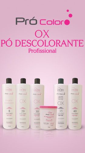 Pó descolorante e OX