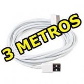 CABO USB 2.0 DE 3 METROS PARA IPHONE 4 E 4S