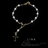 Pulseira rosário com pérolas PU 00115