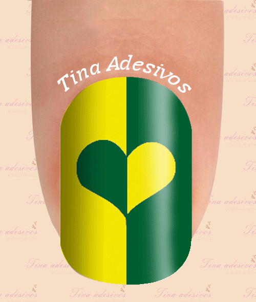Películas para Unhas Coraç u00e3o Verde E Amarelo Tina Adesivos Películas para Unhas Arte Minha Artesanato São Carlos ~ Películas para Unhas Coraç u00e3o Verde E Amarelo Tina Adesivos Películas para Unhas