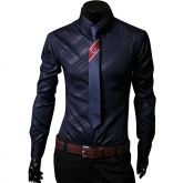 Camisa Masculina De Luxo Social Manga Longa Homens Elegantes