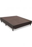 Base Casal 138x188x40 Corino Marrom SR Movelaria