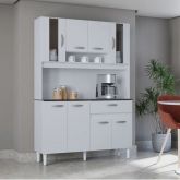 A564.Kit Cozinha Coral 8P1G 120 Branco Poquema