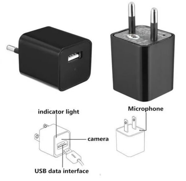 Câmeras Espiã carregador USB