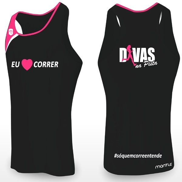 Blusa Feminina Regata "Eu Amo Correr"