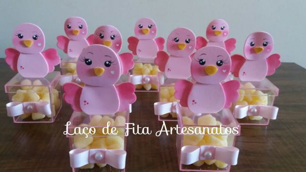 CAIXINHA ACRÍLICA PASSARINHAS