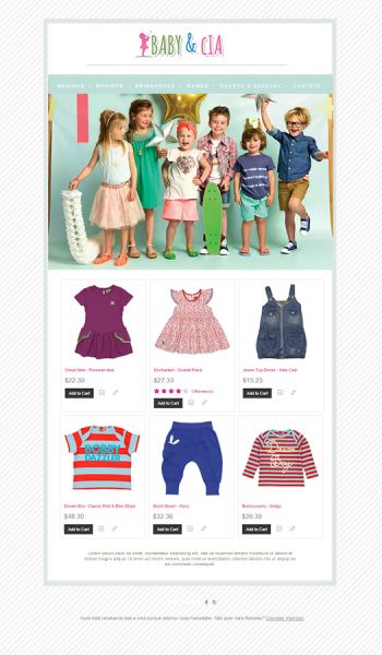 E-mail Marketing Fomato PSD Editável #Fashion Kids