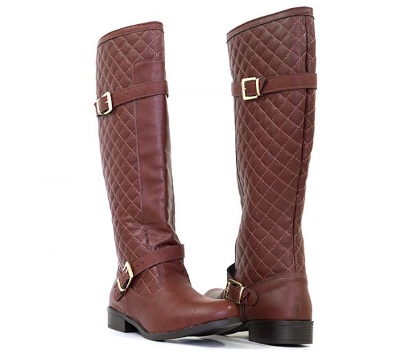 Bota Feminina Montaria Cano Alto Marrom