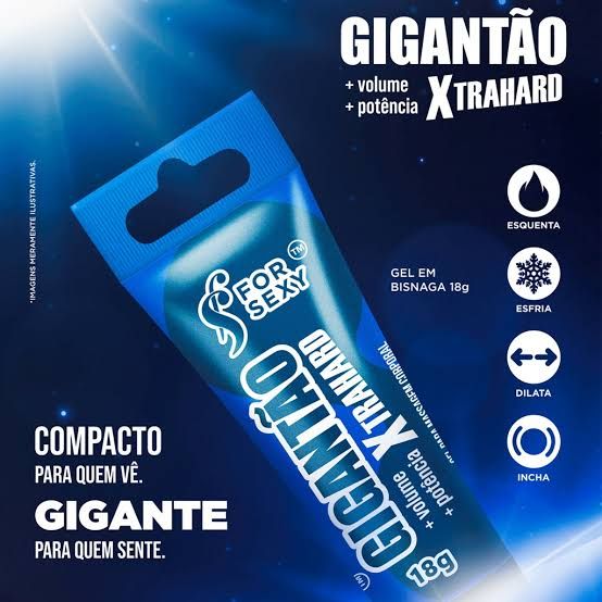 GIGANTÃO XTRAHARD EXCITANTE MASCULINO 18G FOR SEXY