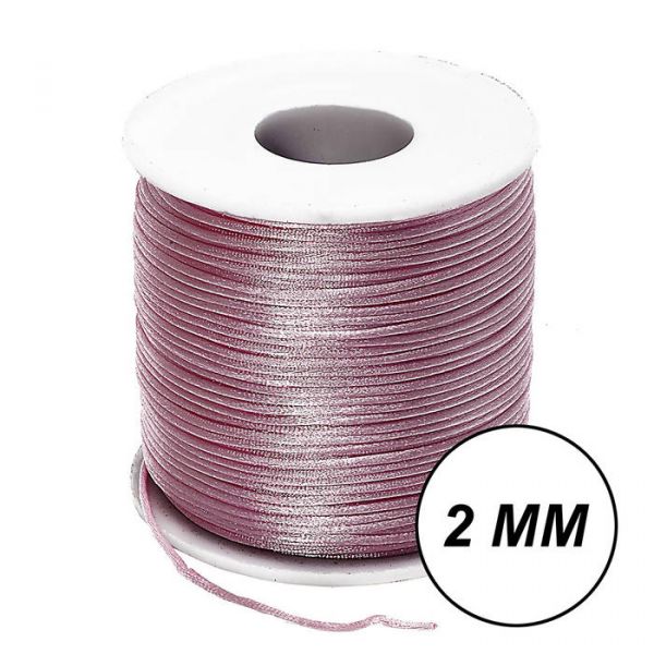 Fio de seda 2 mm rosa claro