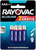 PILHA RAYOVAC ALCALINA AAA 4+2