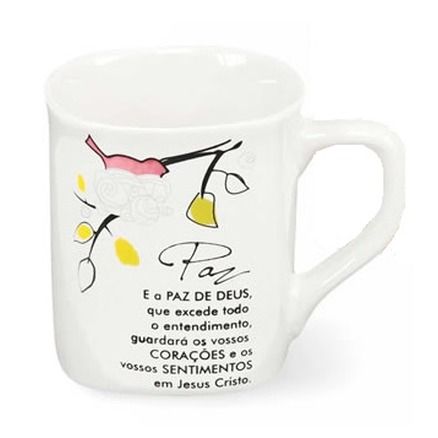 Caneca Cerâmica 220ml - Paz