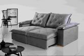 Estofado Retratil Reclinavel Leblon 230 2x90 Molas Ensacadas Veludo Inca Cru 818 Evidence