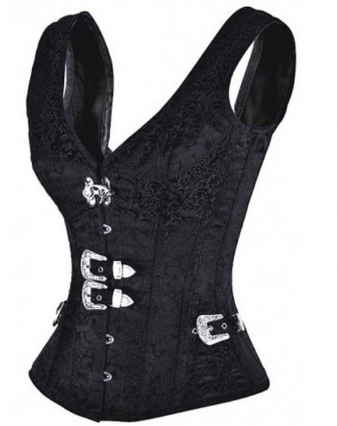 Corset Overbust Aço Fivela RF29