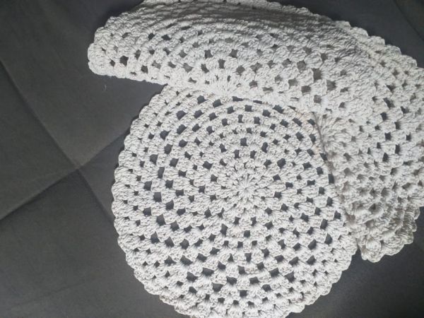 Kit Sousplat de Crochê 6 Peças