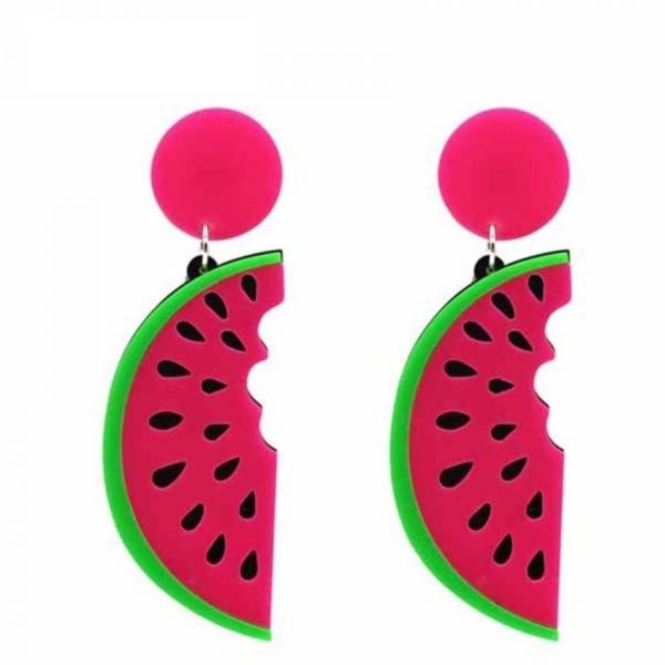 Brinco Melância Rosa