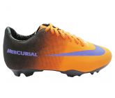 Chuteira Nike Mercurial Laranja e Preto MOD:11600