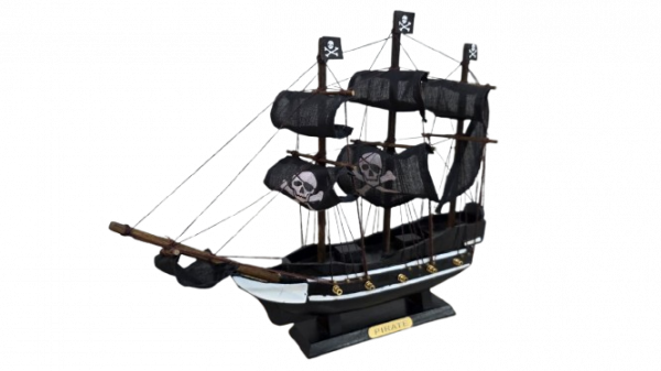 Escuna Barco Pirata 30 cm - Enfeite Decorativo