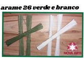 Arame encapado n-26 verde branco