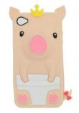 CASE PORQUINHO REI BEGE PARA IPHONE 5 e 5S