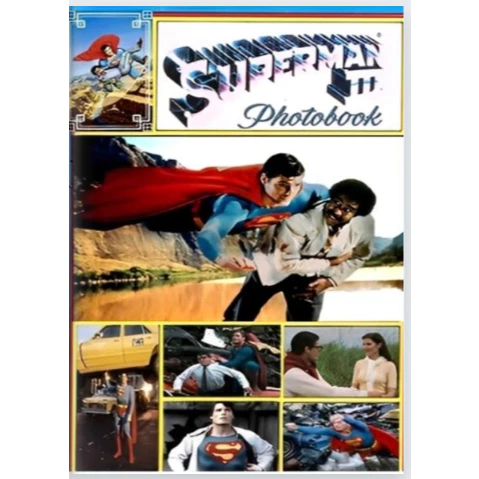 SUPERMAN III-PHOTOBOOK -CHRISTOPHER REEVE-FOTOS RARAS DO FILME DE 1983-CAPA DURA-20 PÁGINAS