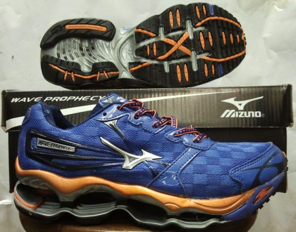 Tênis Mizuno Wave Prophecy 2 Azul e Laranja  Importado China