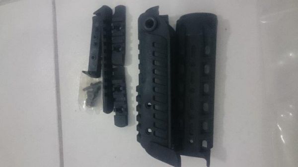 Handguard m4 m4s1 preto com jogo de trilhos