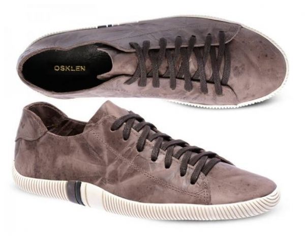 SAPATENIS OSKLEN COURO NAPA CINZA - SKM-753