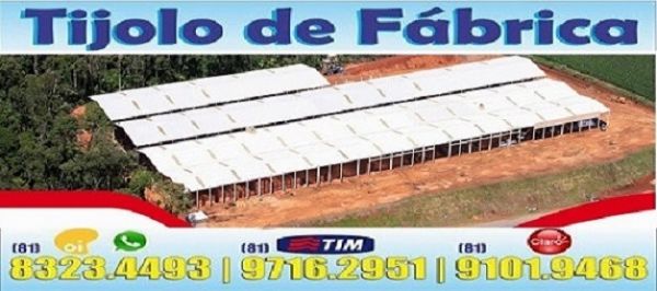 Tijolo 8 Furos Direto da Fábrica - Lagoa do Itaenga