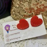 Brinco Coracao Listrado