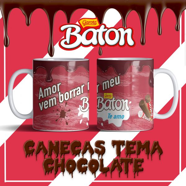 Caneca Temática Chocolate Batom 01