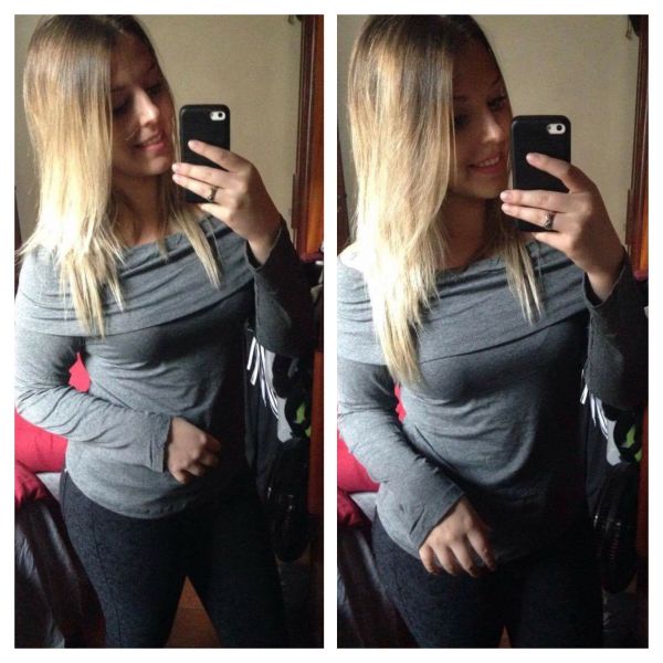 Blusa Cinza Ombro a ombro