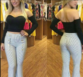 Cropped Ciganinho Manga Longa