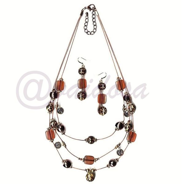 SOPHIA E KATE - Colar e Brinco Layered 2pc