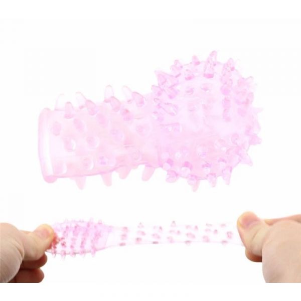 DEDEIRA COM TEXTURA EM SILICONE 5,6X3,2 CM SEXY IMPORT ROSA