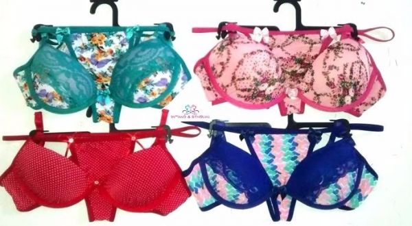 Kit C/100 Pçs Calcinha E Sutiã C/ Bojo