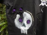 CAMISETA DE CAVEIRA TODA BORDADA