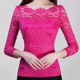 Moda Luxo: Blusa Poliester Renda, de Ótima Qualidade. Frete Grátis.