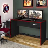 Escrivaninha Gamer Preto.Vermelho Artely