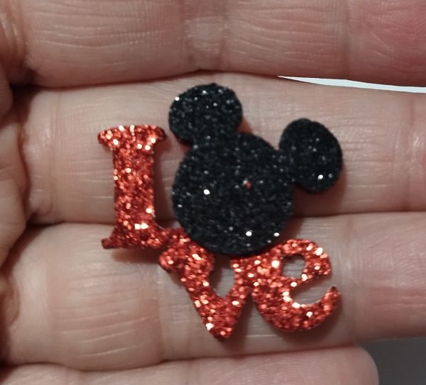 Love Mickey Preto (60 Adesivos)