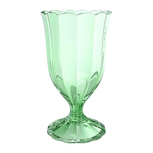 TACA PARA ÁGUA E VINHO DE VIDRO PEACH VERDE 340ML 6 PEÇAS